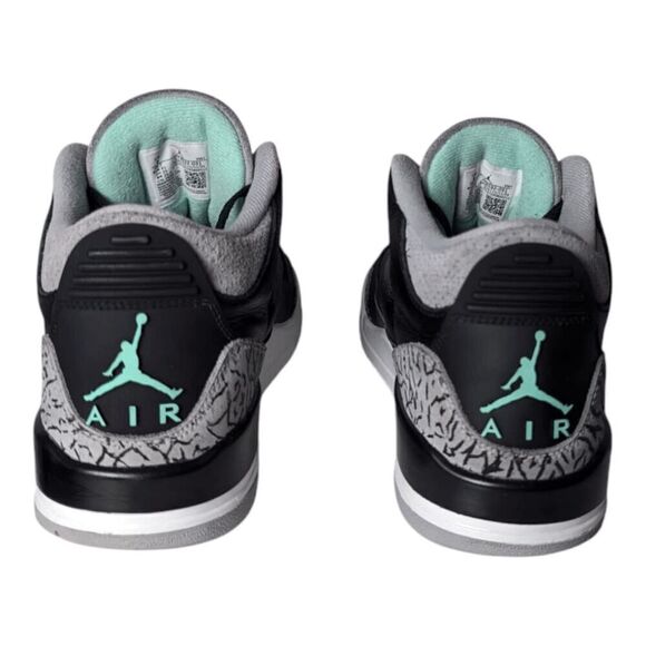 NIKE Air Jordan 3 Retro \'Green Glow\' Sneakers Size 8 main image 5